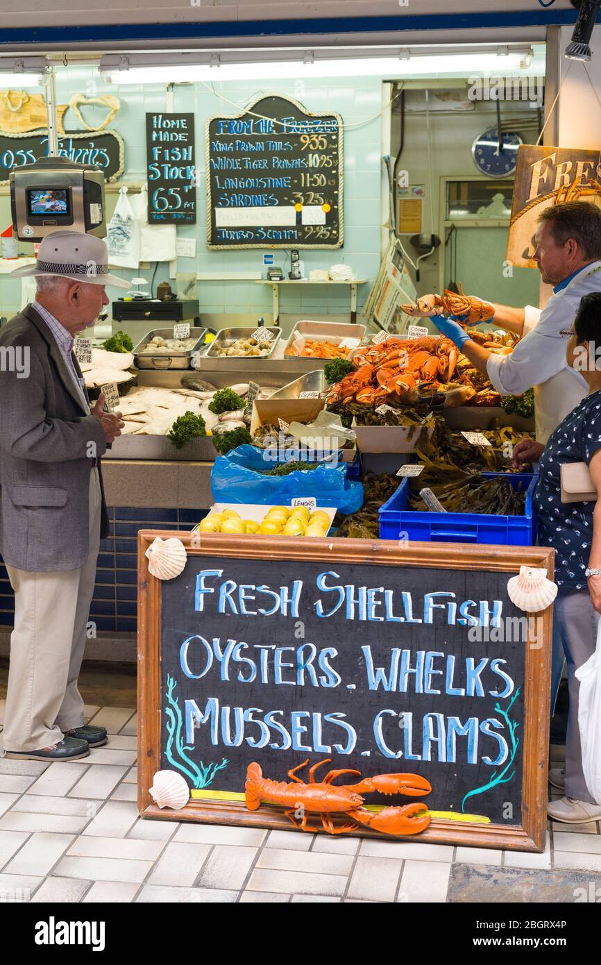Fish market stall st helier hires stock photography and images Alamy