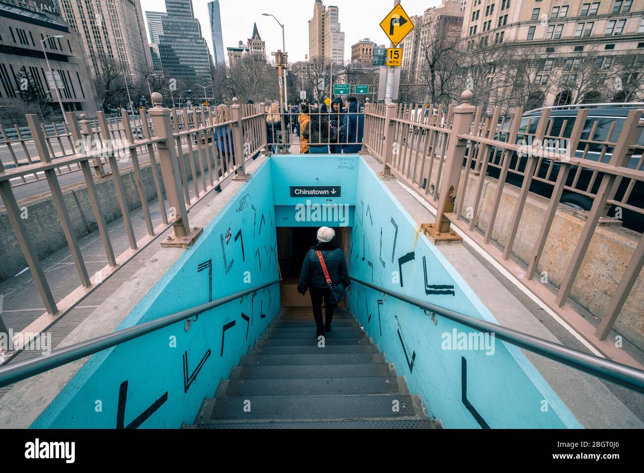 Tunnel to chinatown at manhattan, New York Stock Photo Alamy