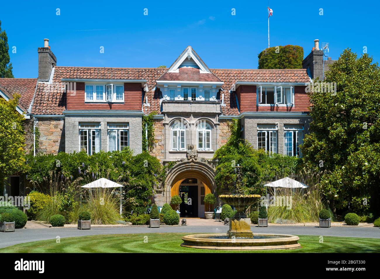 Longueville Manor Hotel, one of the most popular luxury Jersey hotels, St  Helier, Channel Isles Stock Photo - Alamy