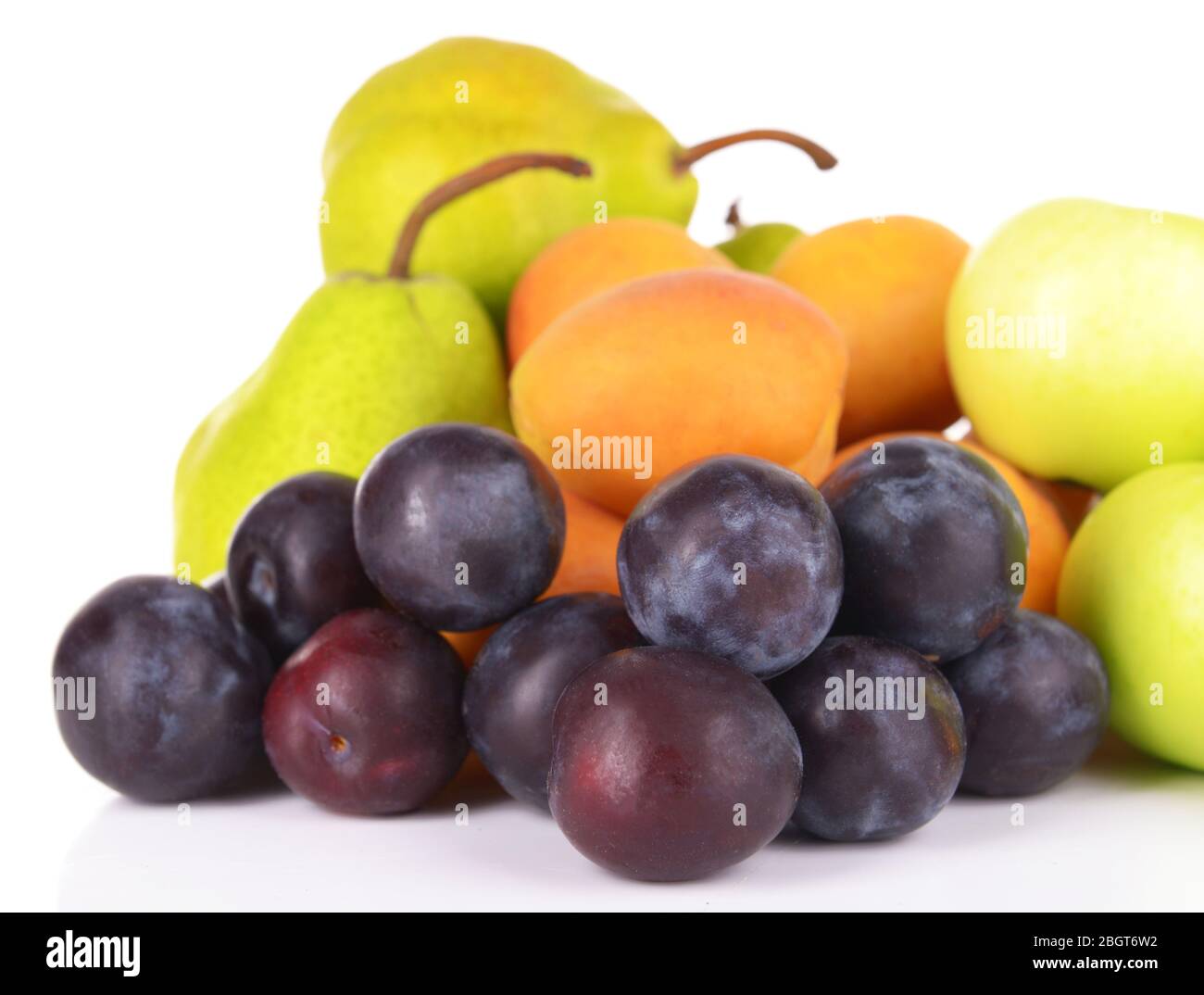 Ripe fruits isolated on white Stock Photo - Alamy