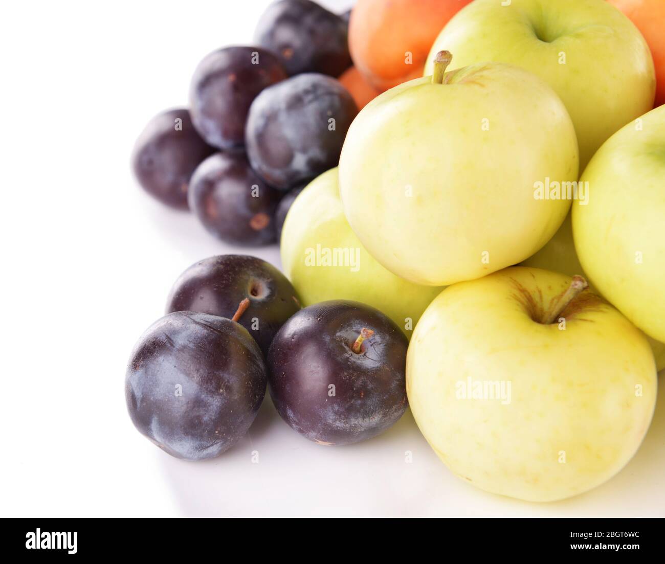 Ripe fruits isolated on white Stock Photo - Alamy