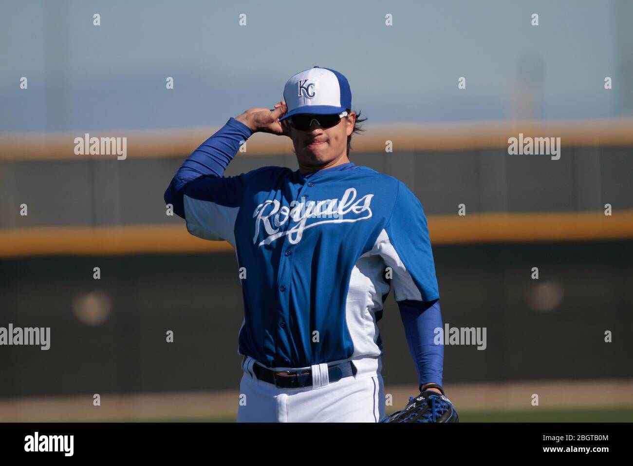 Luis Alonso Mendoza or Luis Mendoza pitcher during spring training for the  Royals of Kasas City at the surprise baseball complex. Major League Basebal  Stock Photo - Alamy