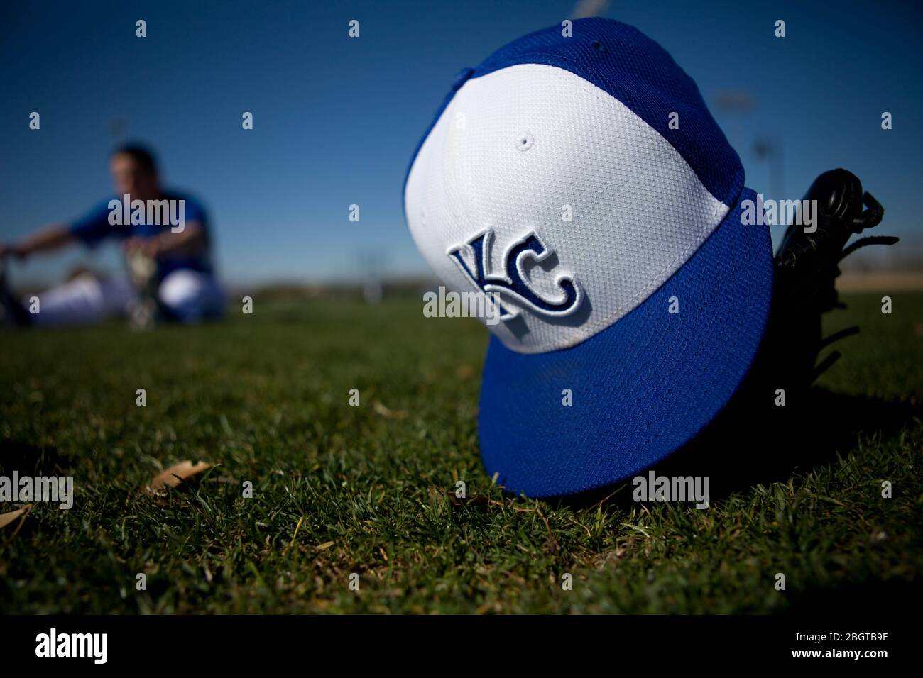 Kansas City Royals baseball cap Cap of Major leagues of Beisbol, RK KR, MLB.  (Photo: Luis Gutierrez / NortePhoto.com)    gorra de besbol de los Reale Stock Photo