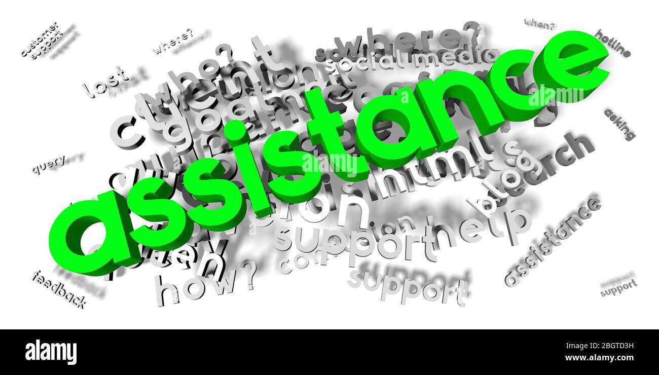 Assitance concept - 3D illustration Stock Photo - Alamy