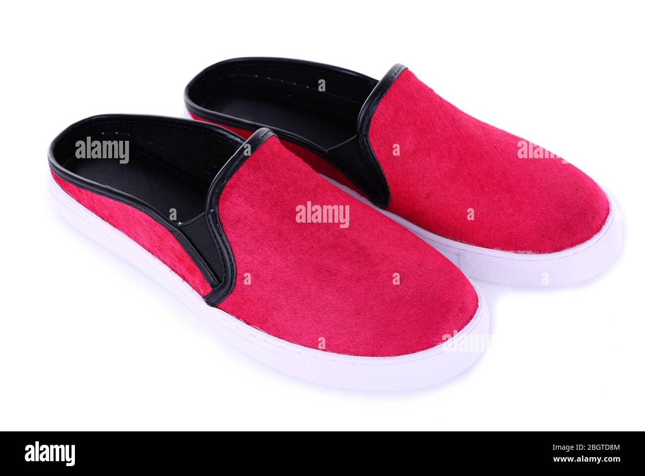 Bright pink shoes, isolated on white Stock Photo - Alamy