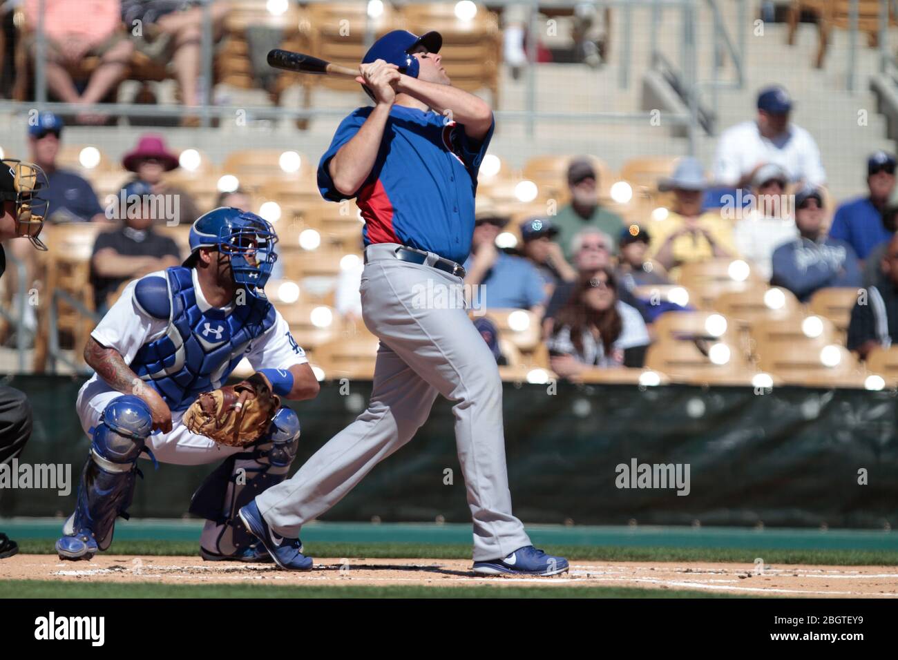 Trayce Thompson of Chicago Cubs ,during Cactus League ,Cubs vs Dodgers.  Spring Trainig 2013..Camelback Ranch in Arizona. February 25, 2013 . ©  strin Stock Photo - Alamy