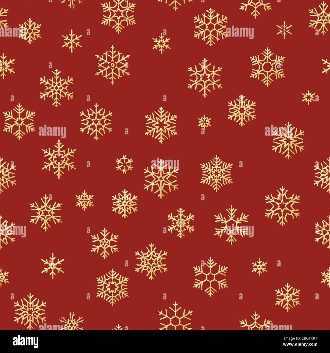 Christmas seamless pattern from white snowflakes on red background. EPS 10 Stock Vector