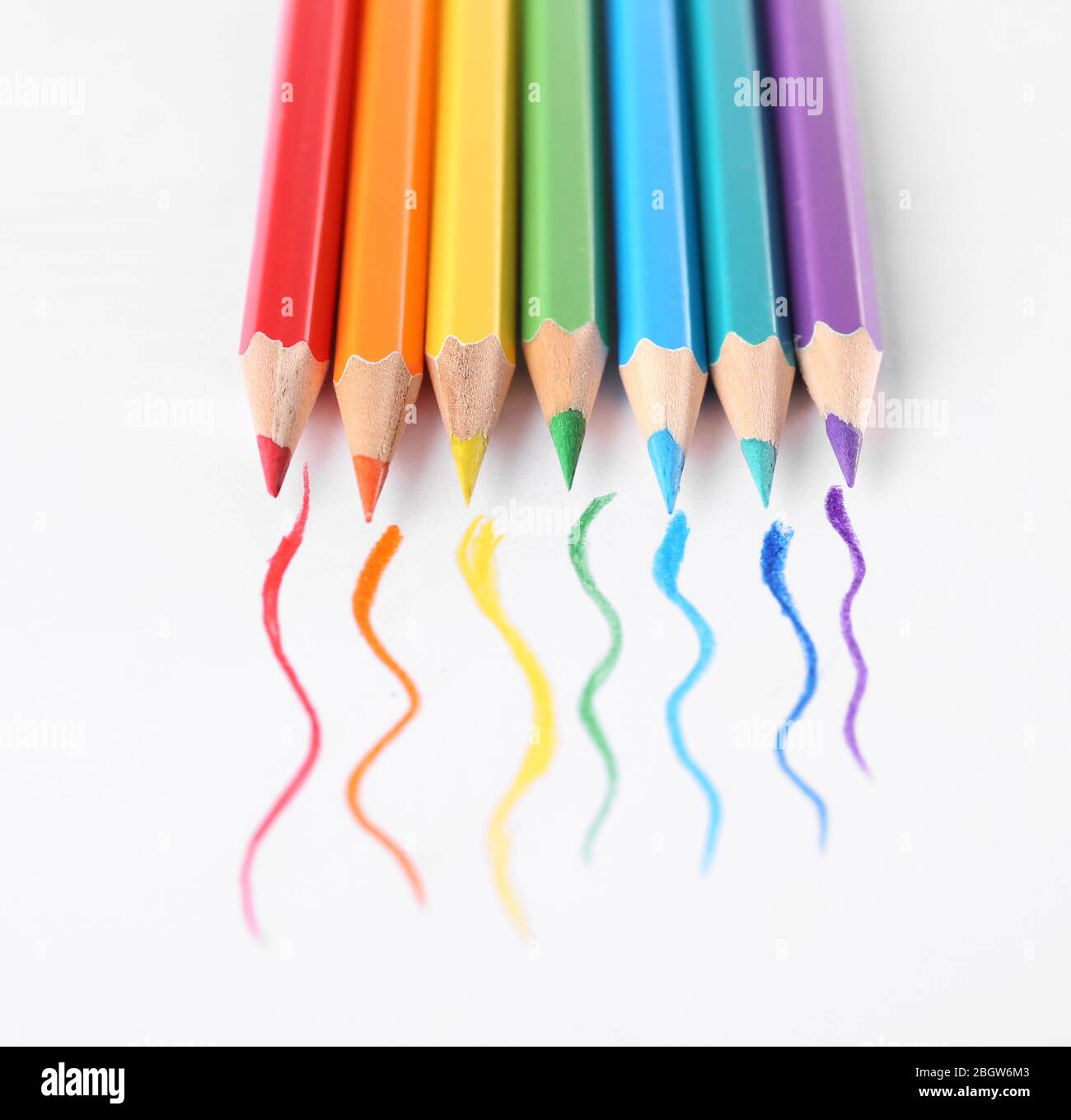 Color pencils isolated on white Stock Photo - Alamy