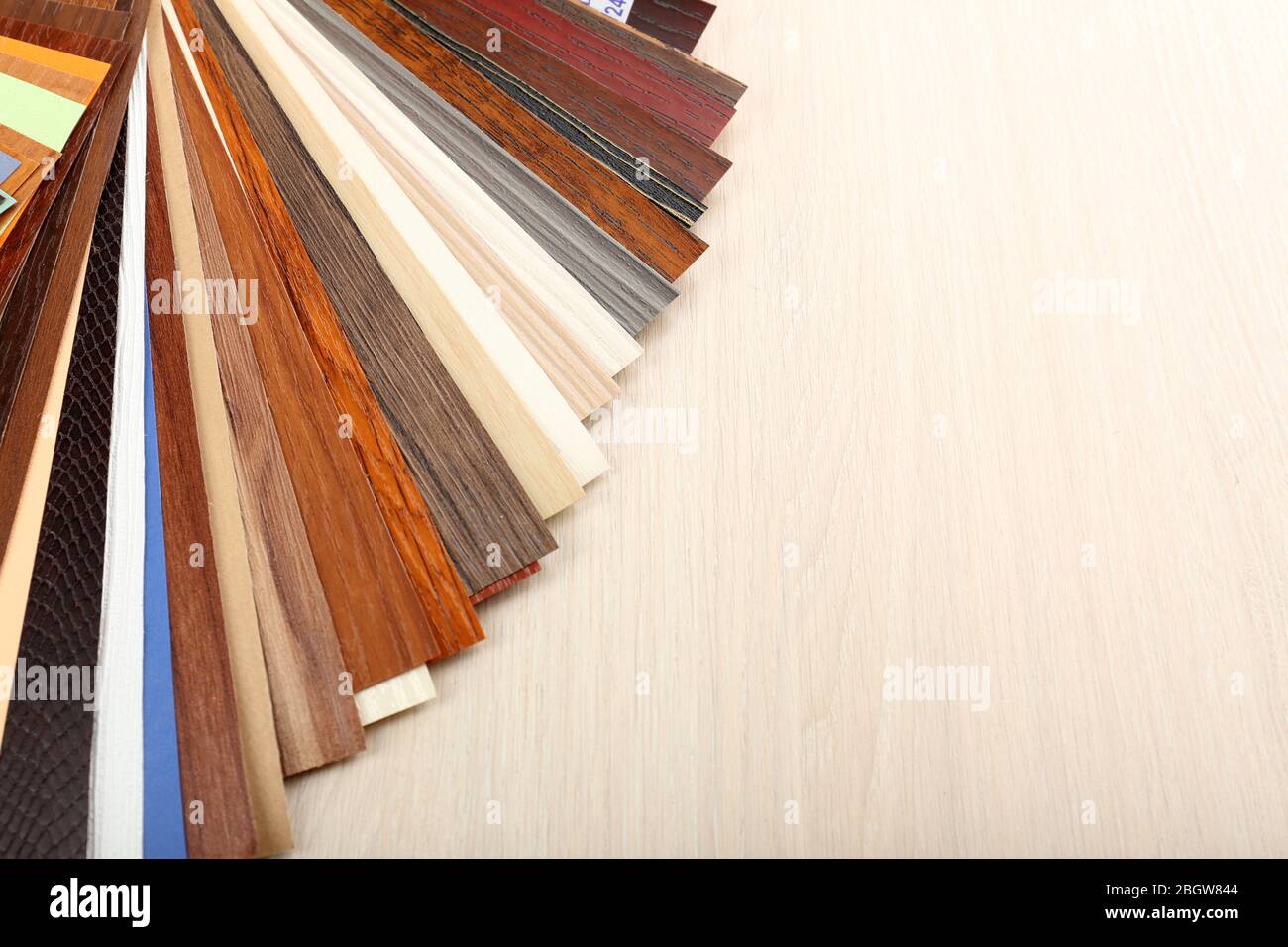 Color palette for furniture on table close-up Stock Photo - Alamy