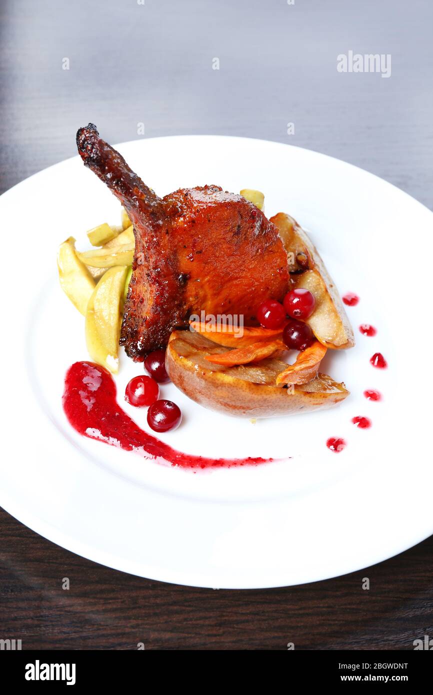 Roasted lamb chops Stock Photo - Alamy