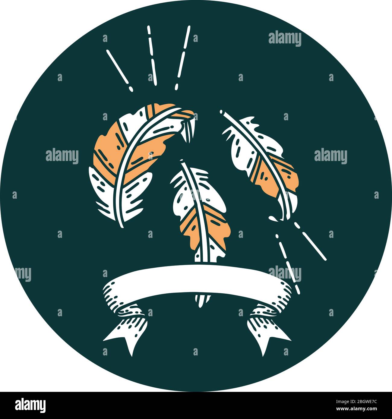 icon of a tattoo style feathers floating Stock Vector Image & Art - Alamy