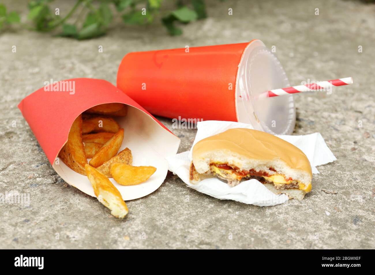 Fast food litter Stock Photo Alamy