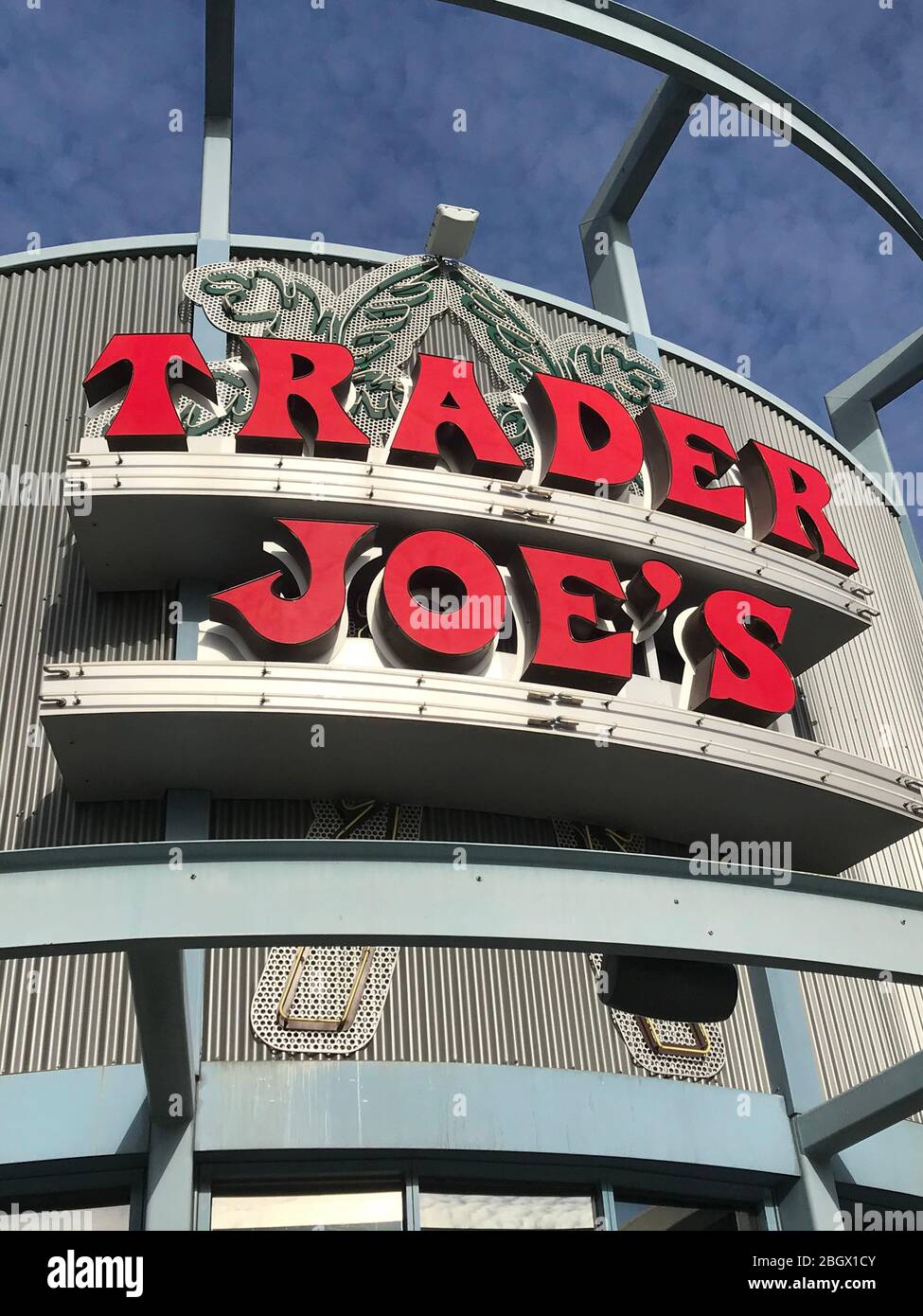 Exteriror sign of a Trader Joe's market in Culver City, CA Stock Photo