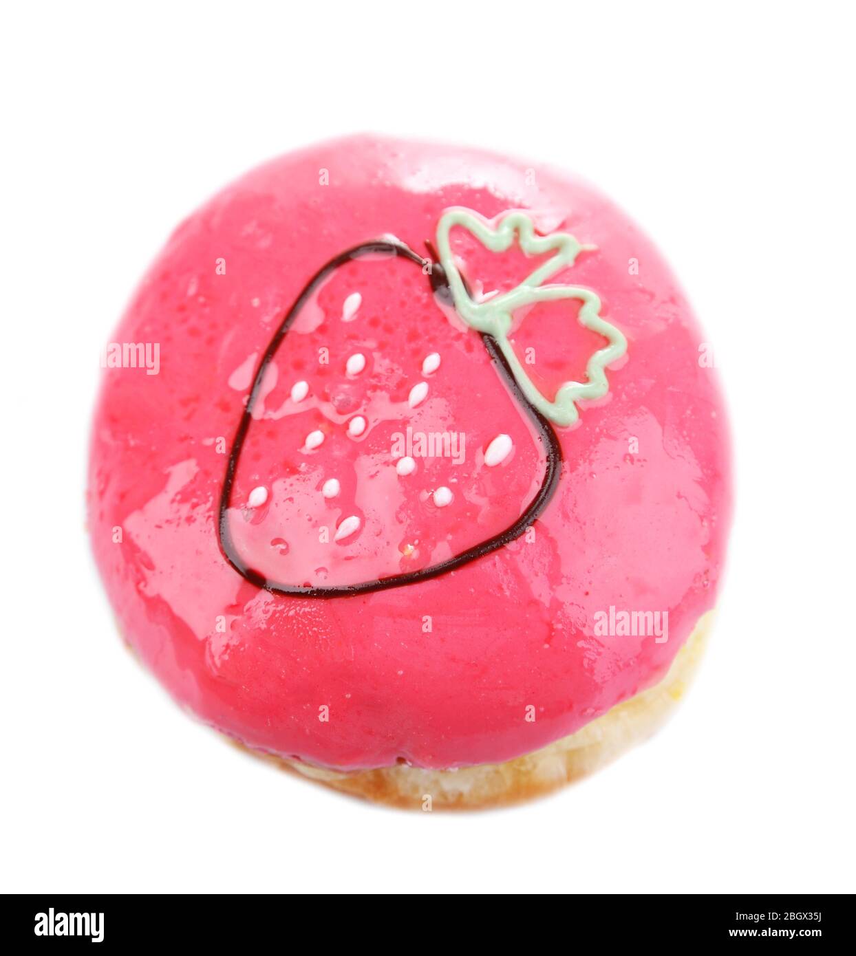 Delicious donut with color glaze isolated on white Stock Photo - Alamy