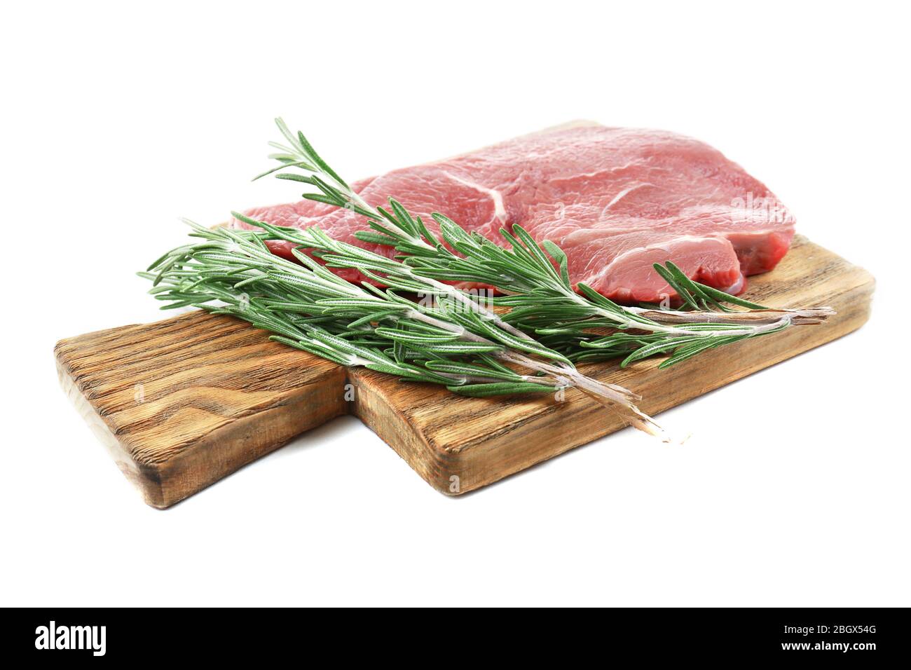 Raw beef steak isolated on white Stock Photo - Alamy