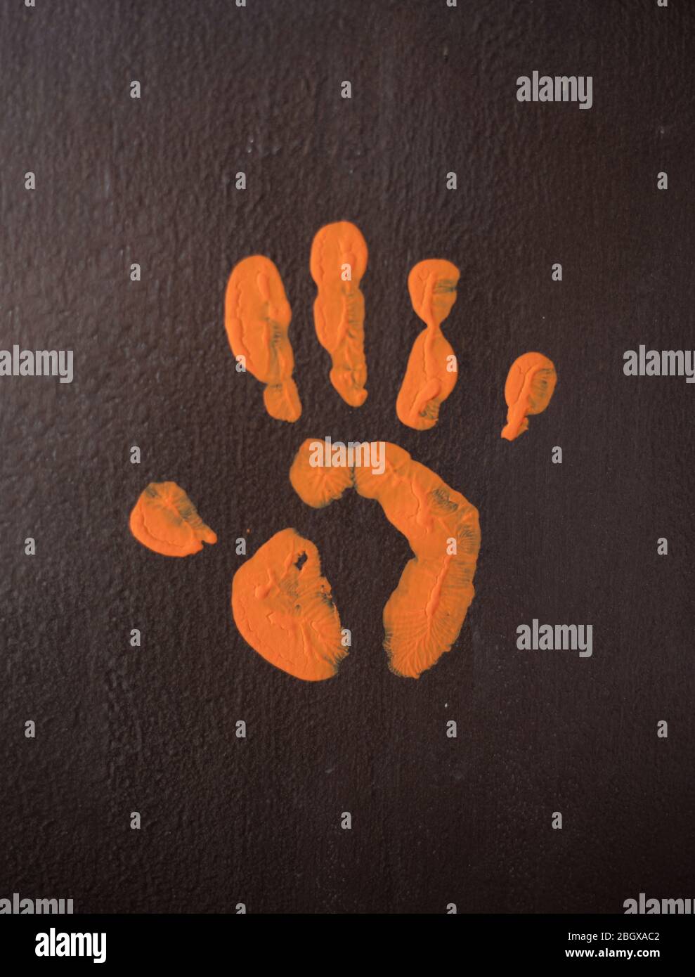 Handprint on the wall Stock Photo Alamy