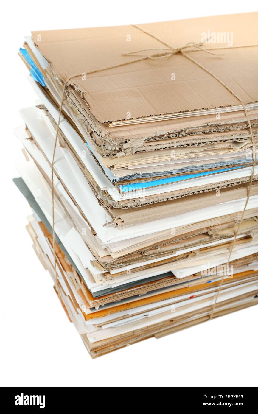 Big stack of papers, isolated on white Stock Photo Alamy