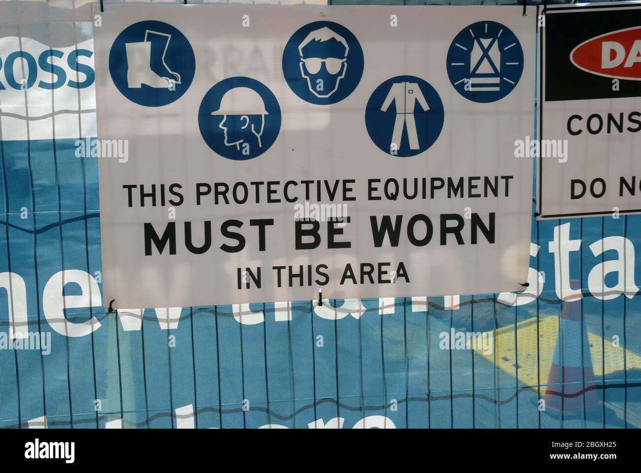 This Protective Equipment Must Be Worn In This Area Sign, Brisbane