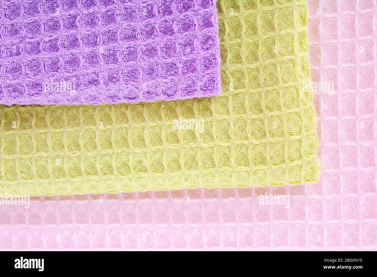 Colorful napkins close-up background Stock Photo