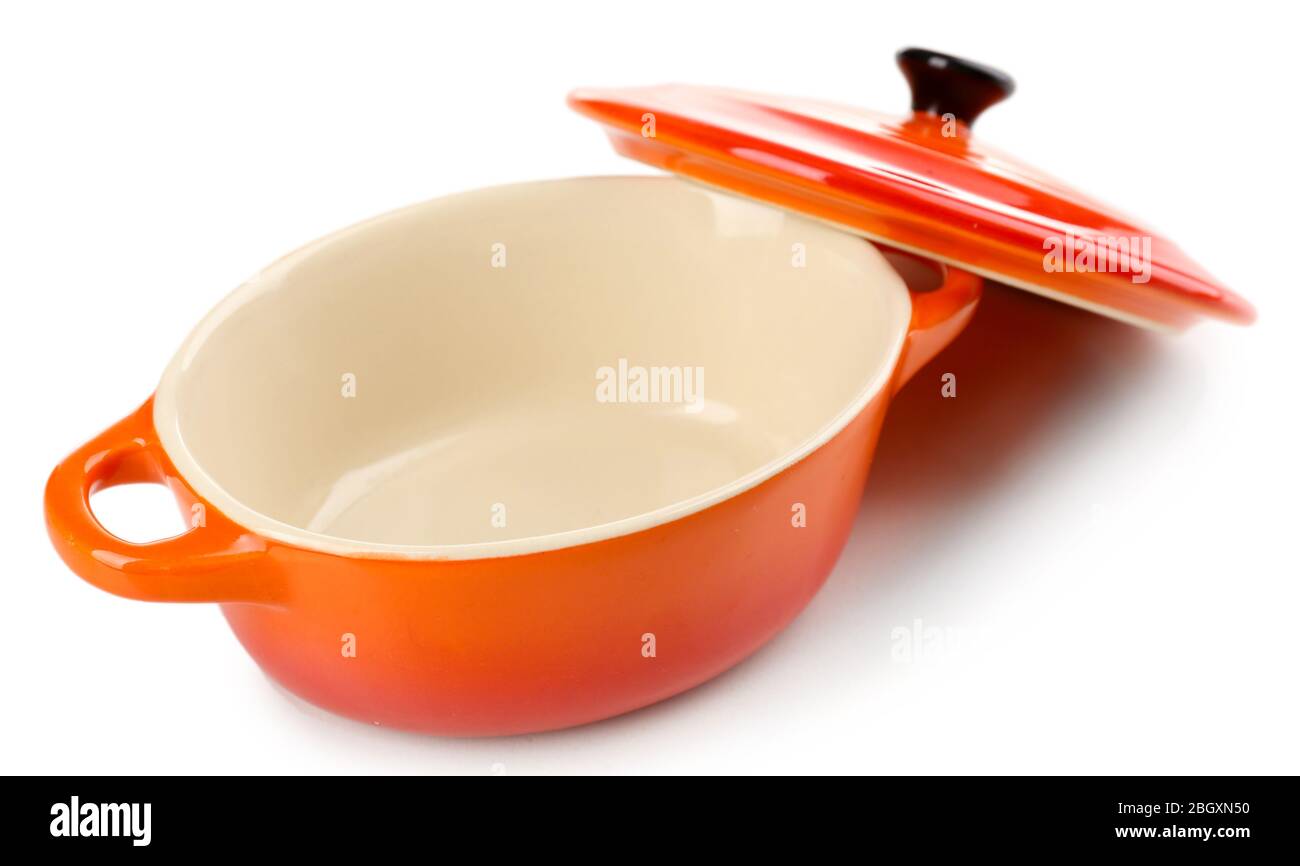 Ceramic pot. soup tureen isolated on white Stock Photo Alamy