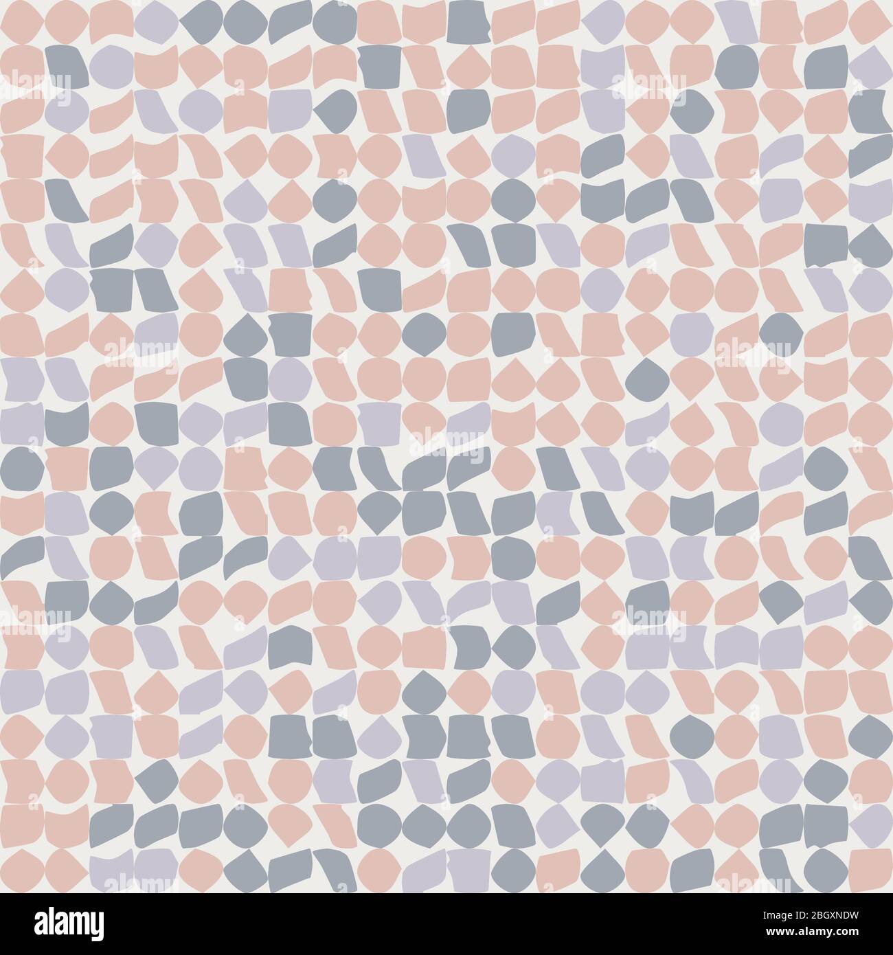 Seamless trendy doodle geo tile swatch pattern Stock Vector