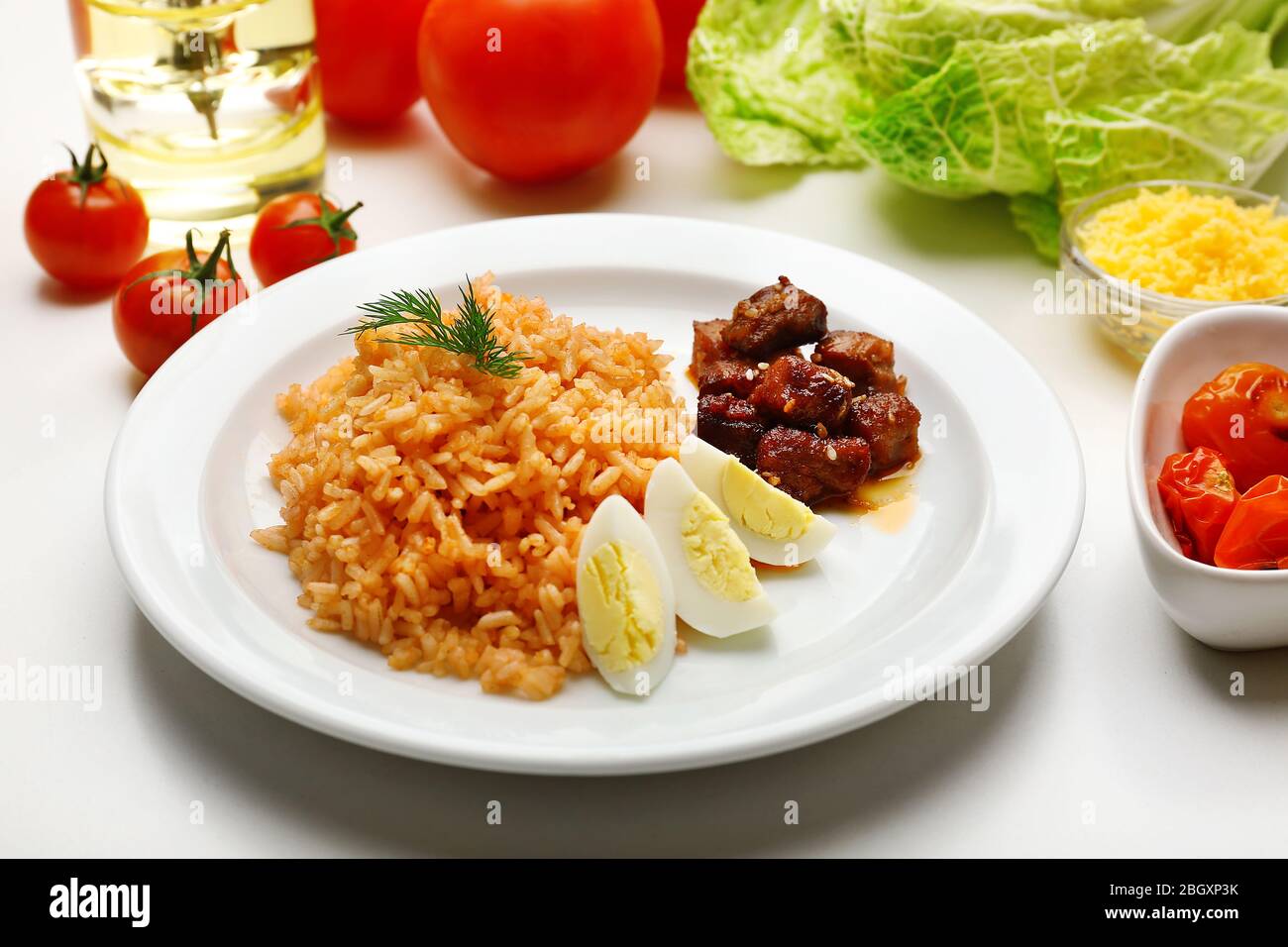 Tasti Rice Tasty rice served on table, close-up Stock Photo - Alamy