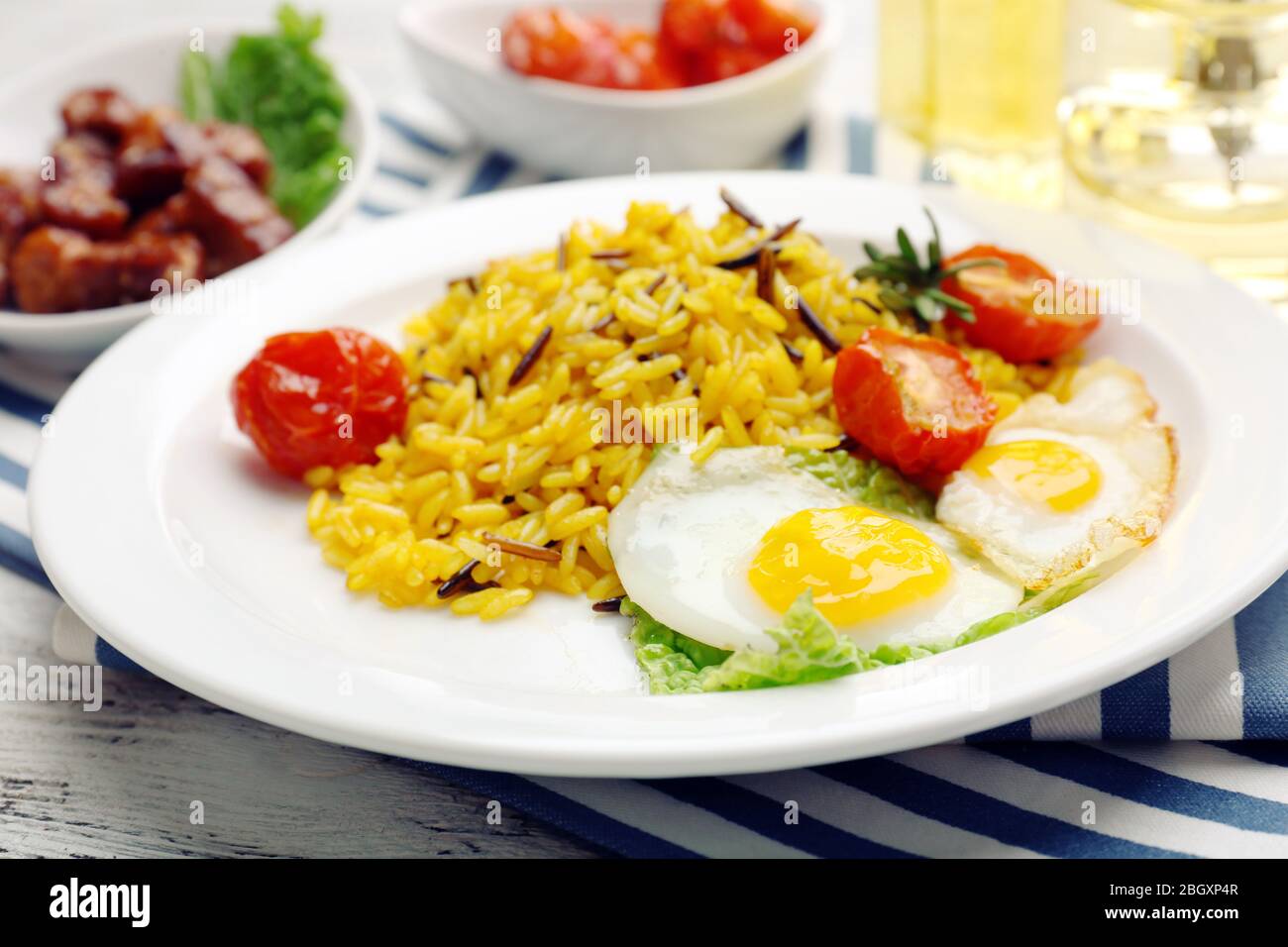 Tasti Rice Tasty rice served on table, close-up Stock Photo - Alamy