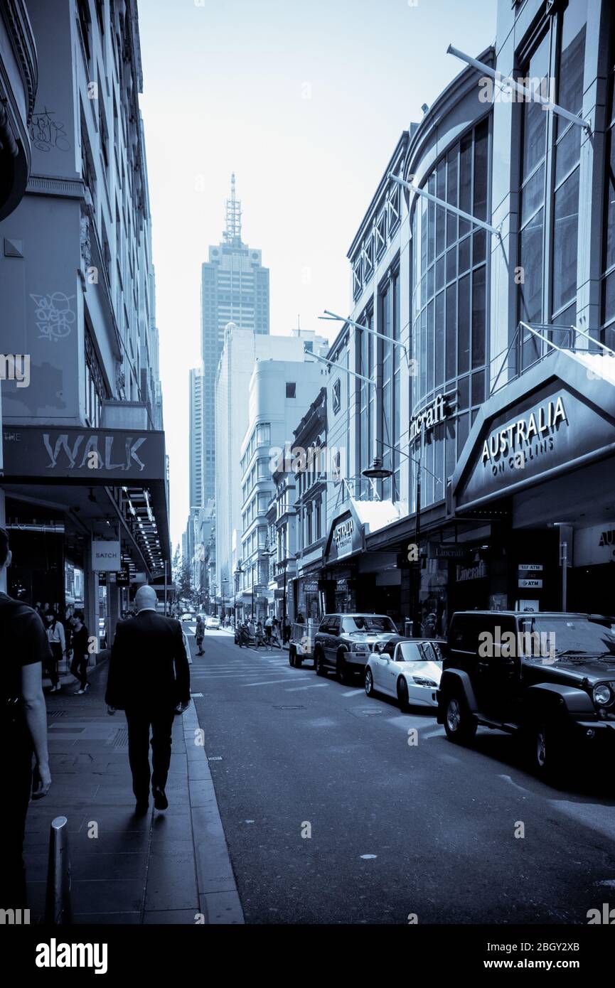Little Collins Street, Melbourne, Victoria, Australia Stock Photo Alamy