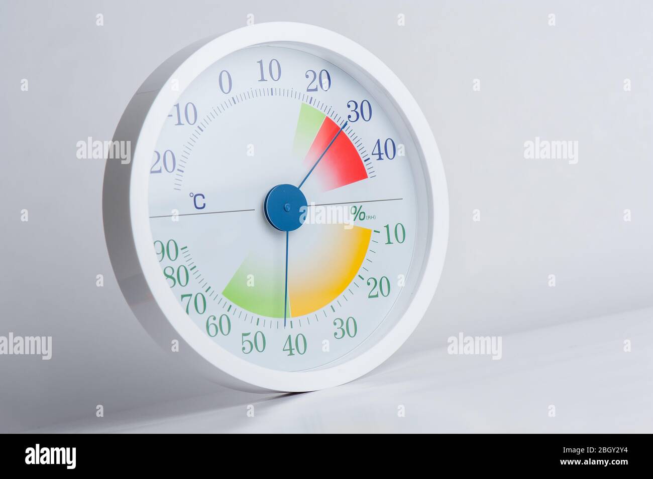 Modern Round Barometer Thermometer Hygrometer Analog Device For Measuring  Humidity Temperature And Atmospheric Pressure Stock Photo - Download Image  Now - iStock