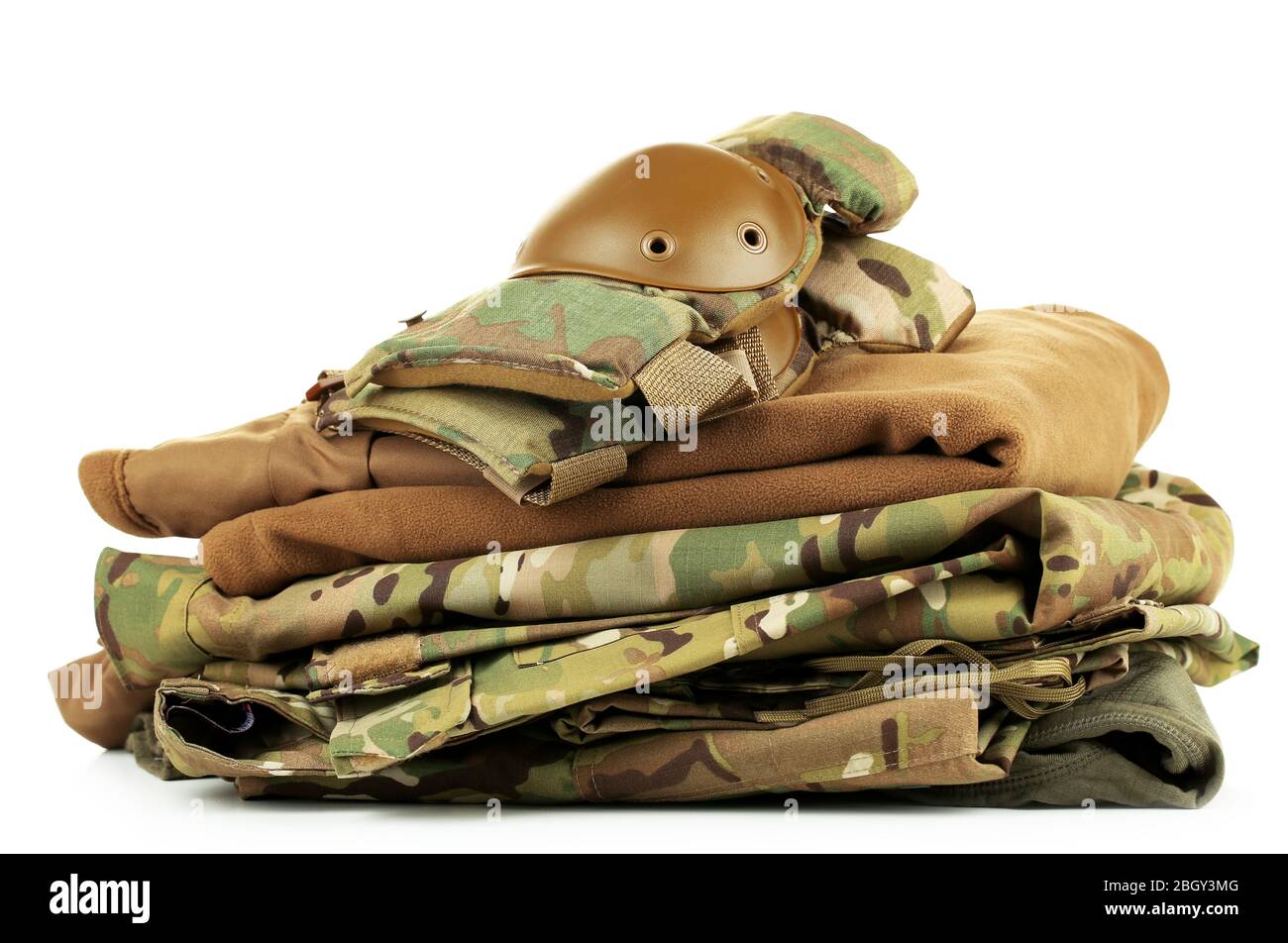 Army uniform, isolated on white Stock Photo - Alamy
