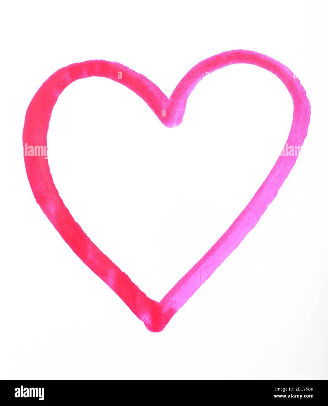 Painted heart shape isolated on white Stock Photo - Alamy
