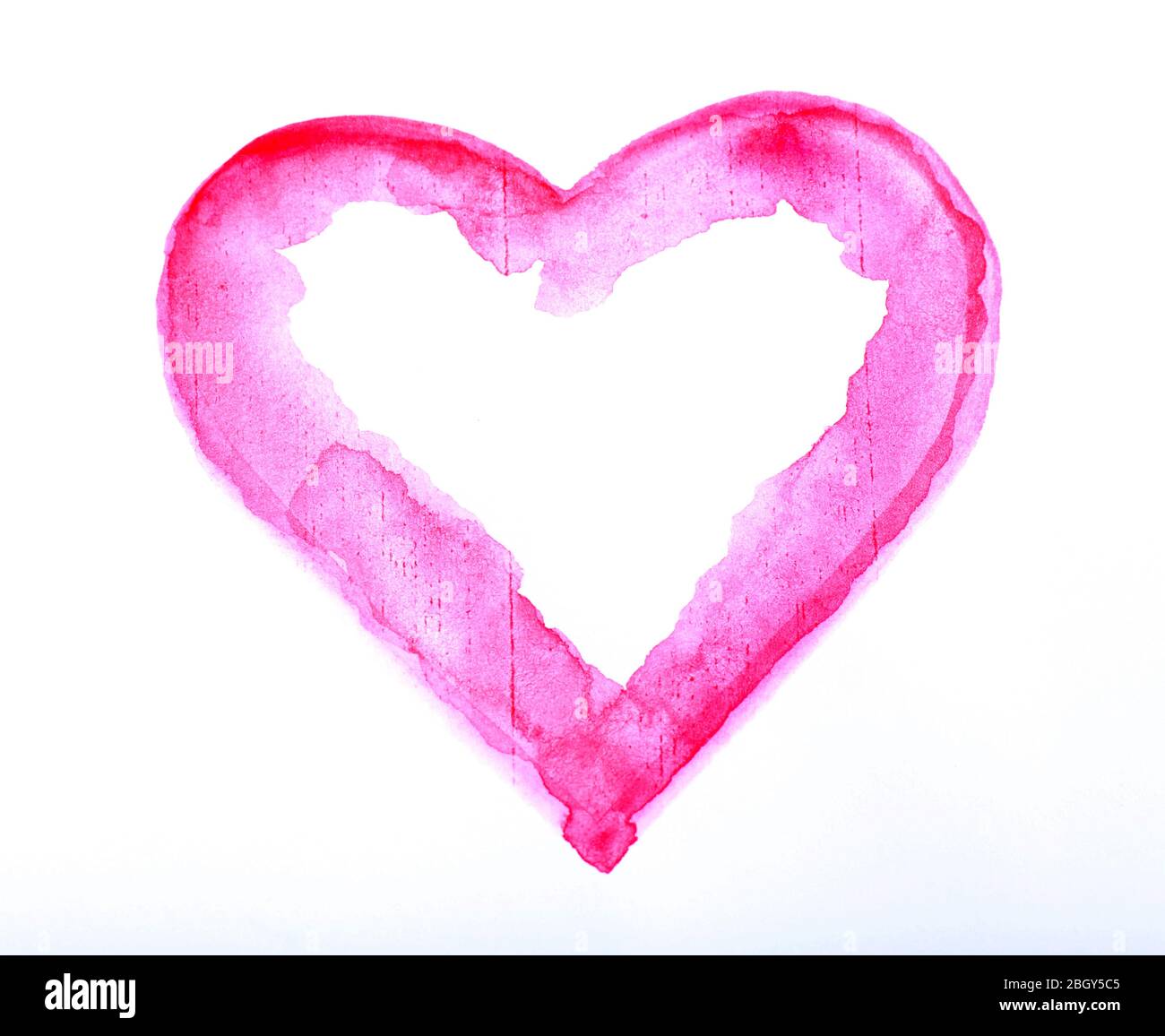 Painted heart shape isolated on white Stock Photo - Alamy