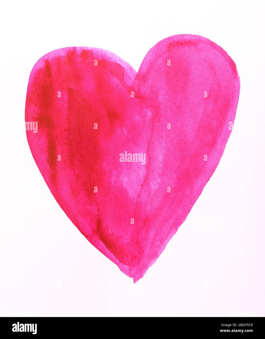 Painted heart shape isolated on white Stock Photo - Alamy