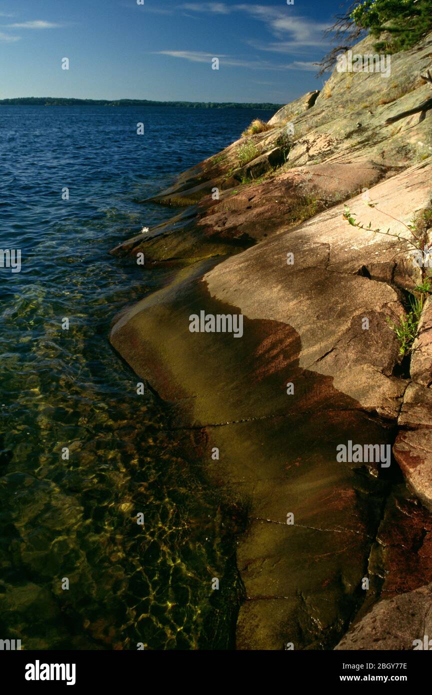 St. Lawrence River shoreline outcrop, Wellesley Island State Park, New