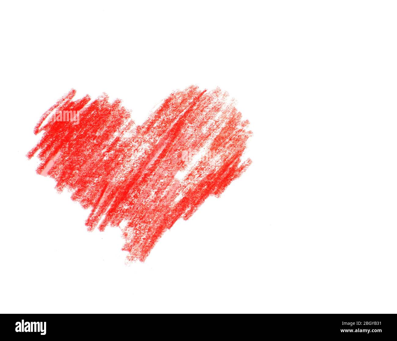 Drawing heart isolated on white Stock Photo - Alamy