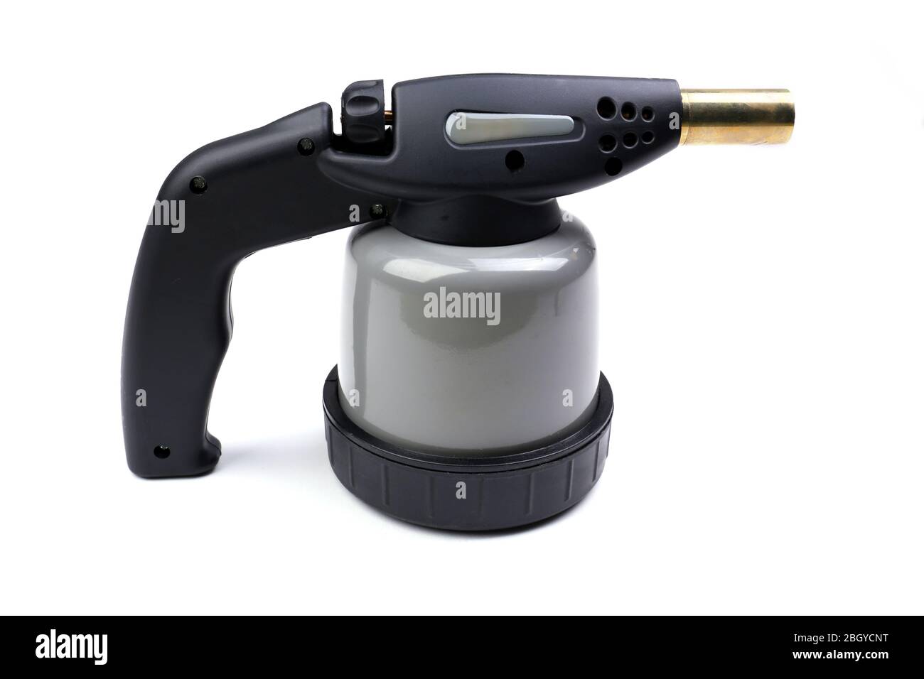 Manual gas burner isolated on white Stock Photo Alamy