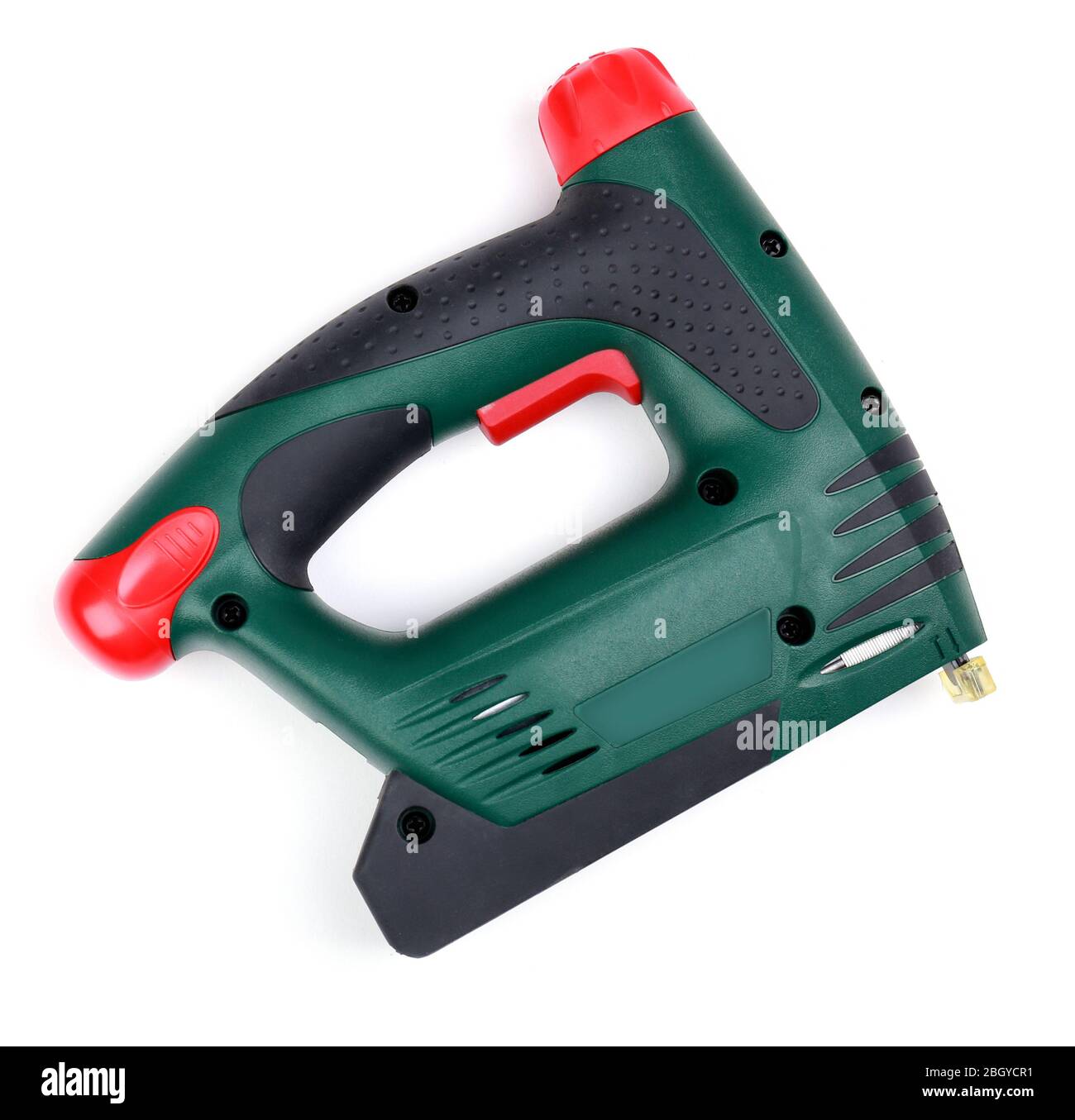 Construction stapler isolated on white Stock Photo - Alamy
