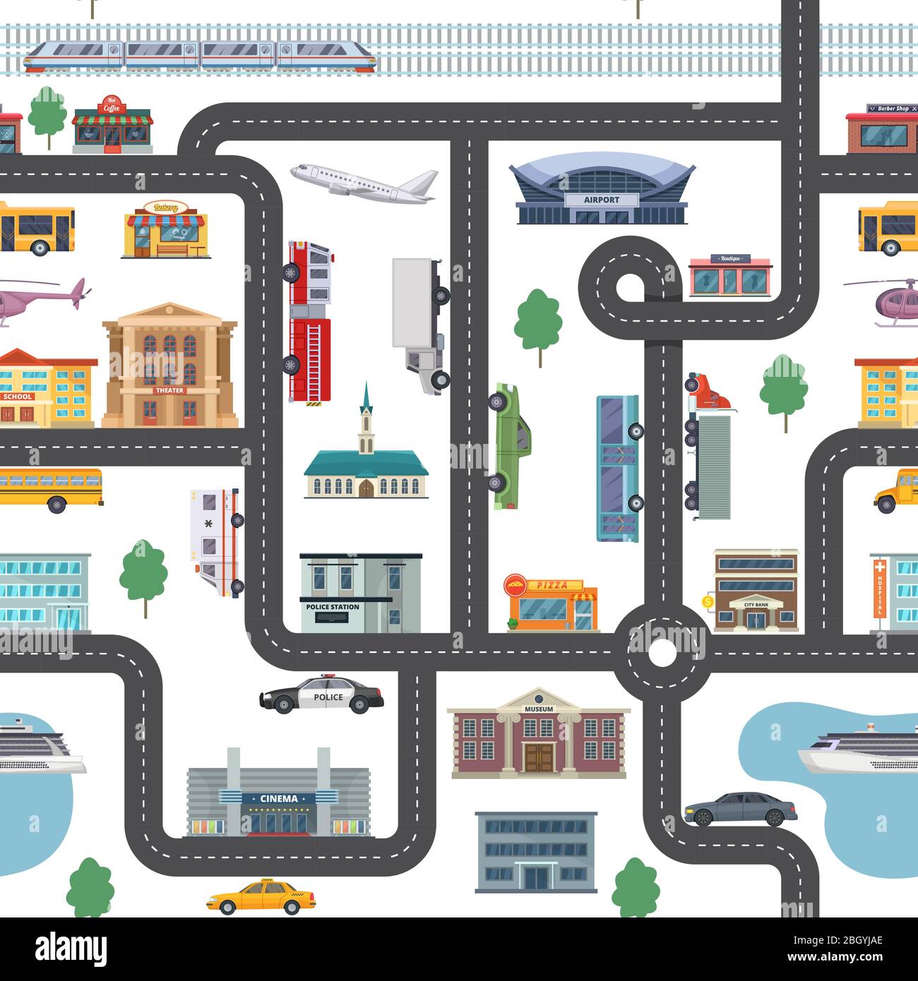 Free City Map Illustration Clipart