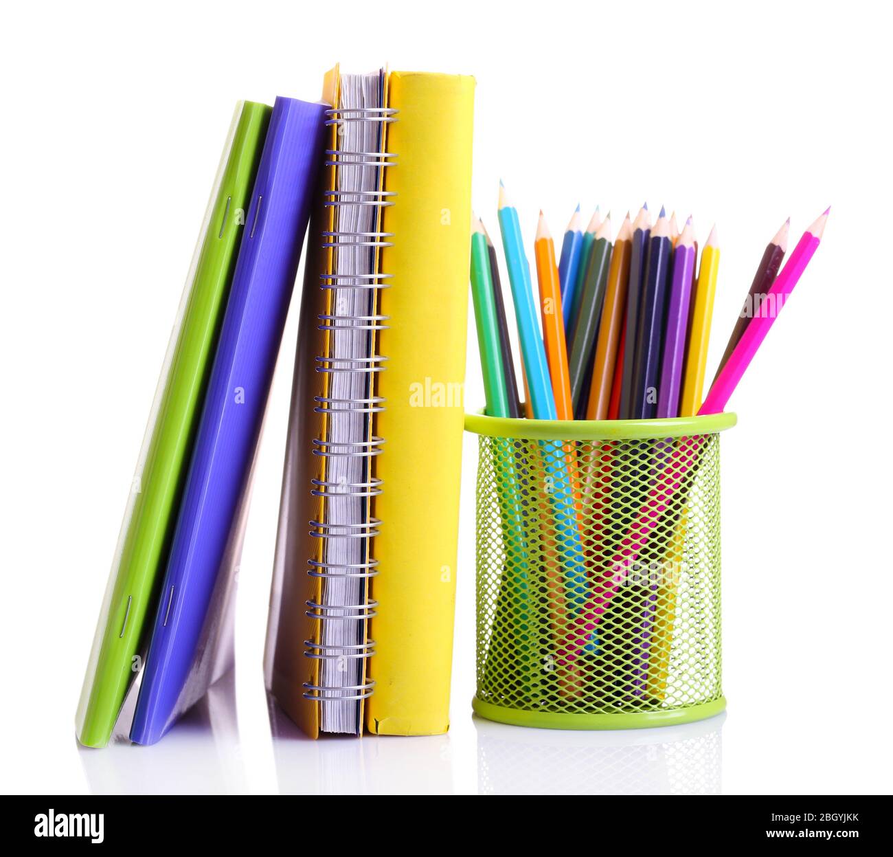 School supplies isolated on white Stock Photo - Alamy