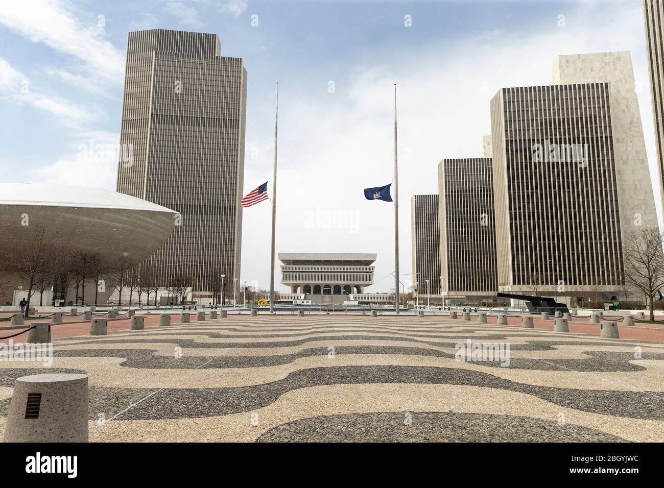 Coxsackie, United States. 22nd Apr, 2020. Buildings housing New York