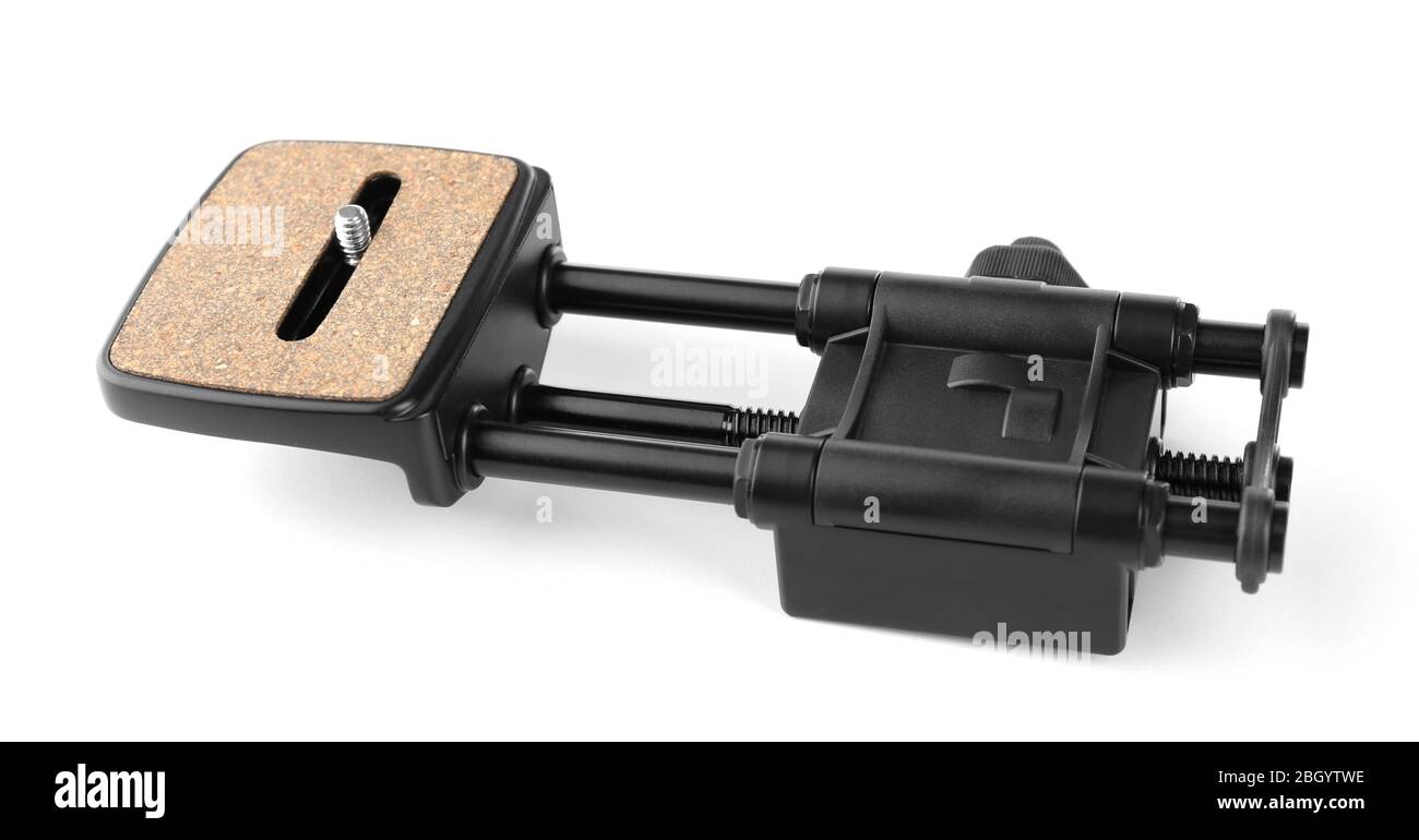 Tripod of camera isolated on white Stock Photo - Alamy