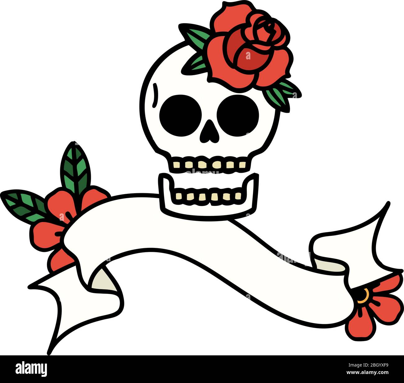 Traditional Rose With Banner Flash