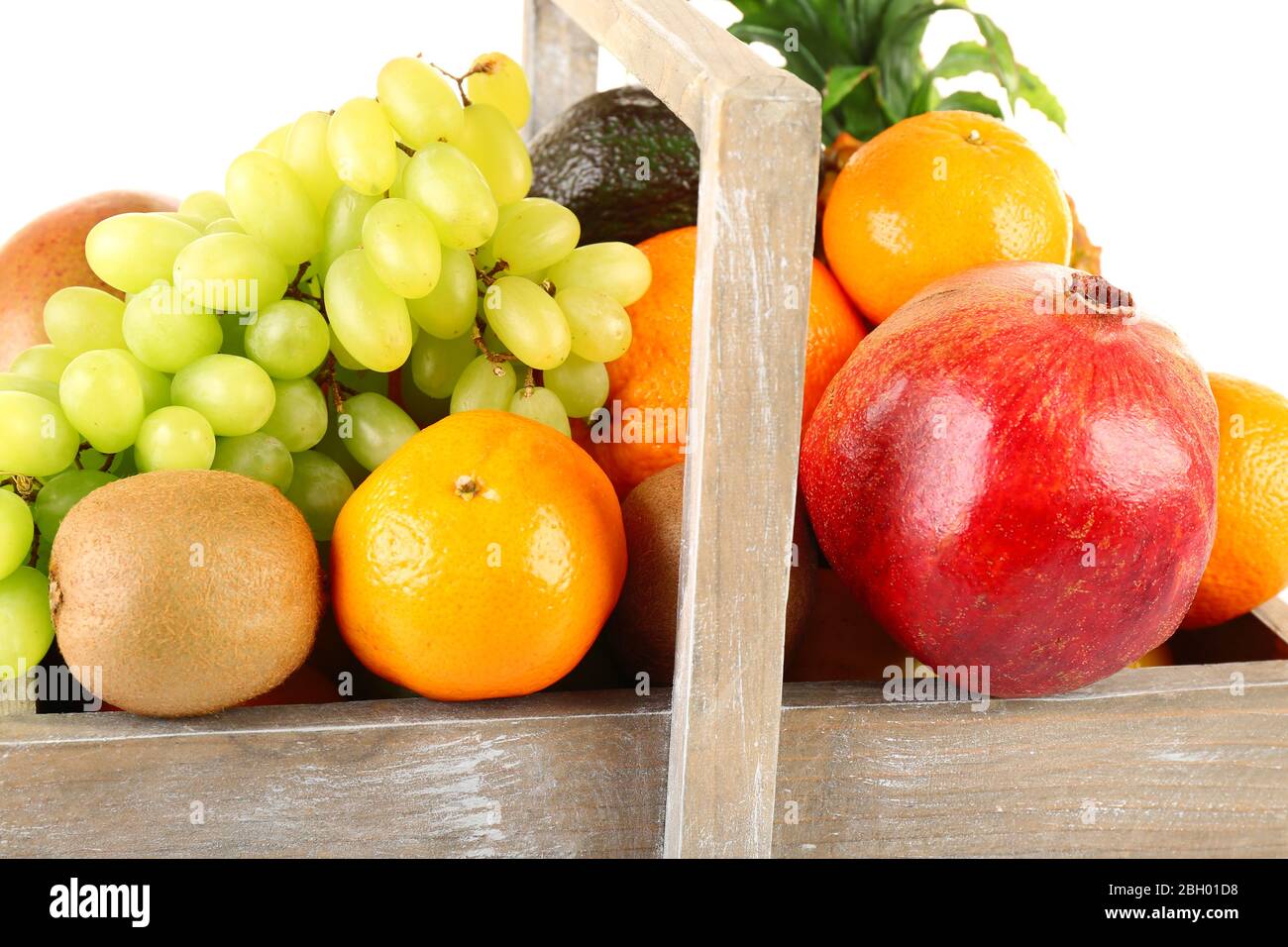 Assortment of fruits in box close-up Stock Photo - Alamy