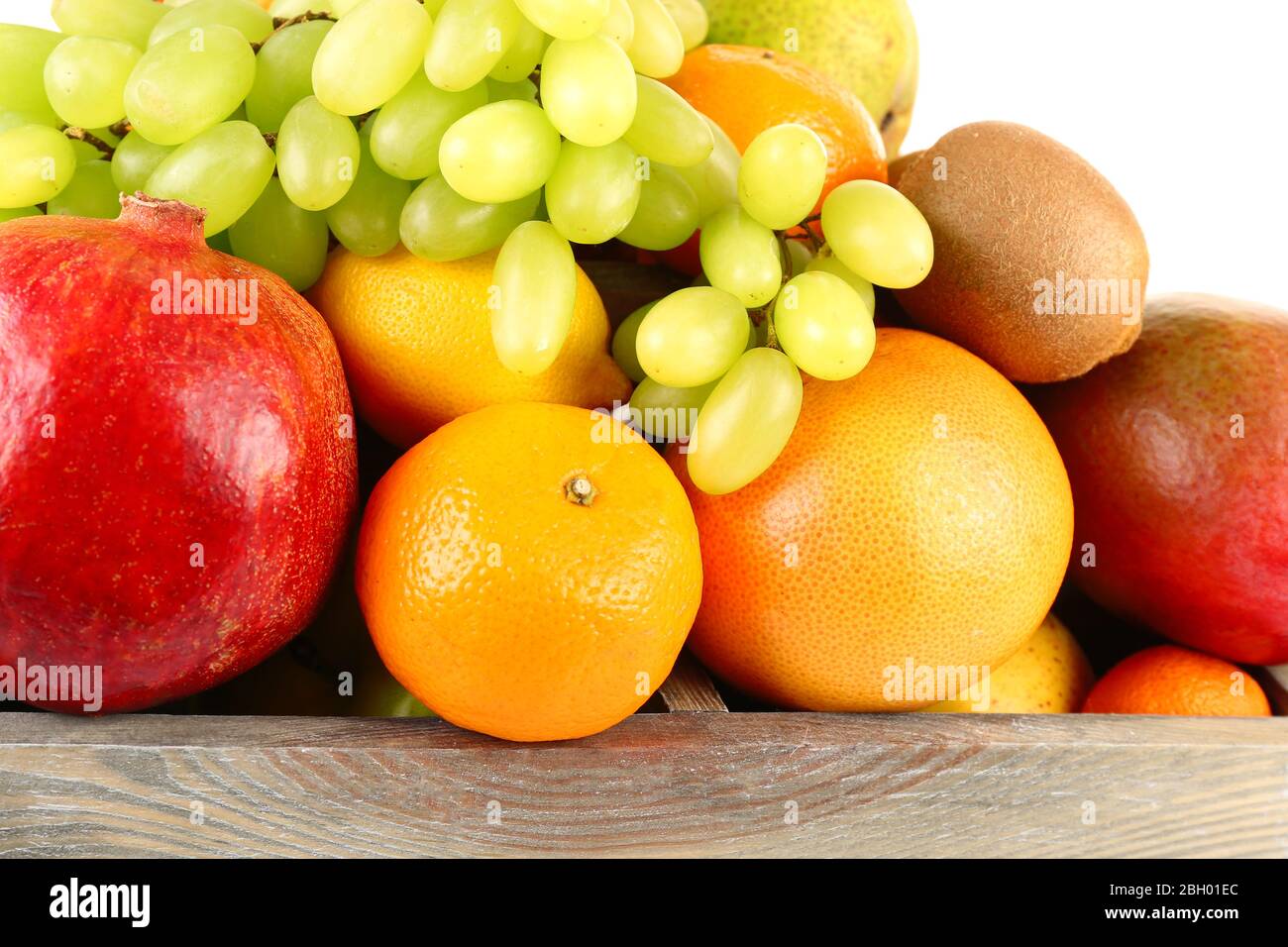 Assortment of fruits in box close-up Stock Photo - Alamy