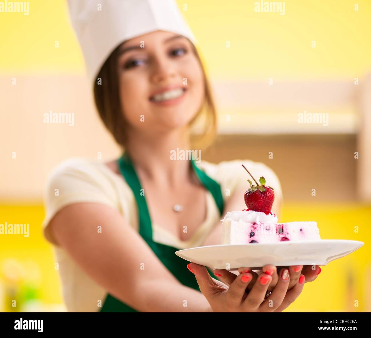 Chef Cook Cake Confectioner in kitchen making strawberry hi-res stock photography and ...