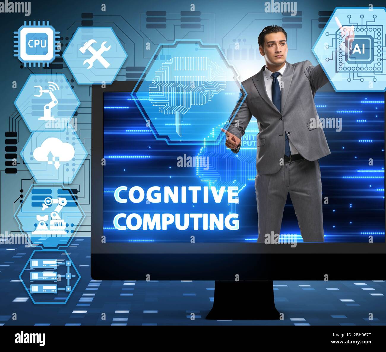 The cognitive computing concept as modern technology Stock Photo - Alamy