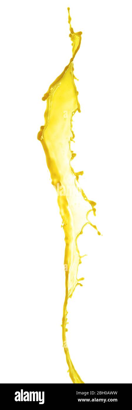 Splashing orange juice isolated on white Stock Photo
