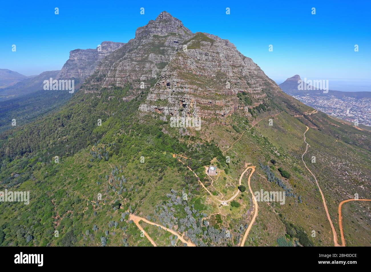 Aerial photo of Kings Blockhouse and Table Mountain Stock Photo Alamy