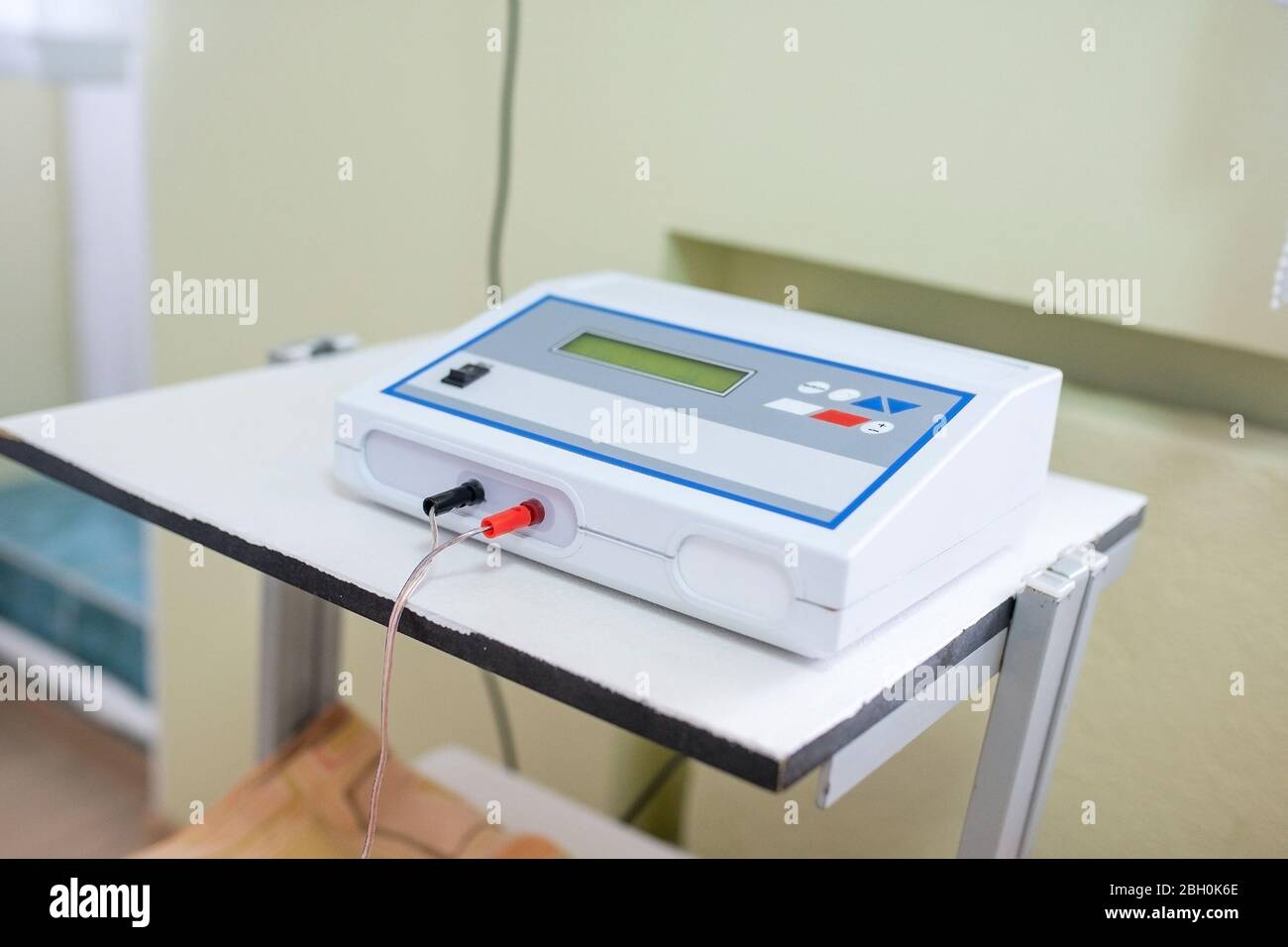 Apparatus for electrotherapy in the office. Stock Photo