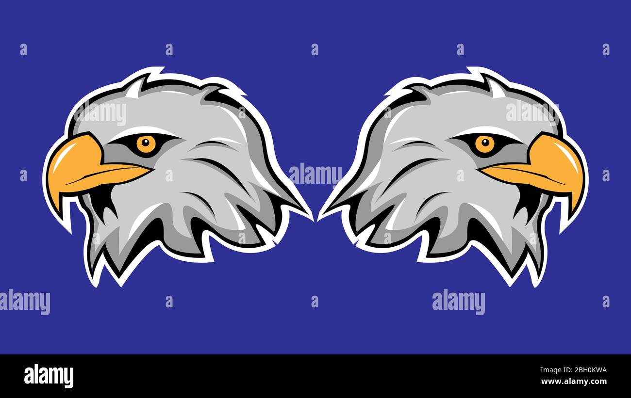 Awesome eagle maskot. Nature eagle head illustration Stock Photo